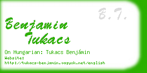 benjamin tukacs business card